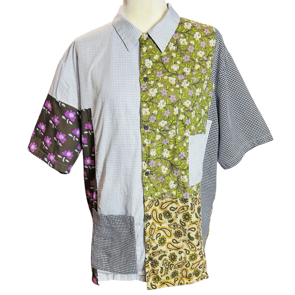 McQ by Alexander McQueen Patchwork Button-Down Shirt
